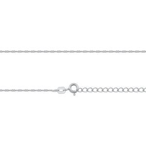 Sterling Silver 925 Rhodium Plated Adjustable Extension 18" inches